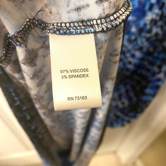 Spense Plus Size Blue Sleeveless V Neck Dress - Picture 8 of 8